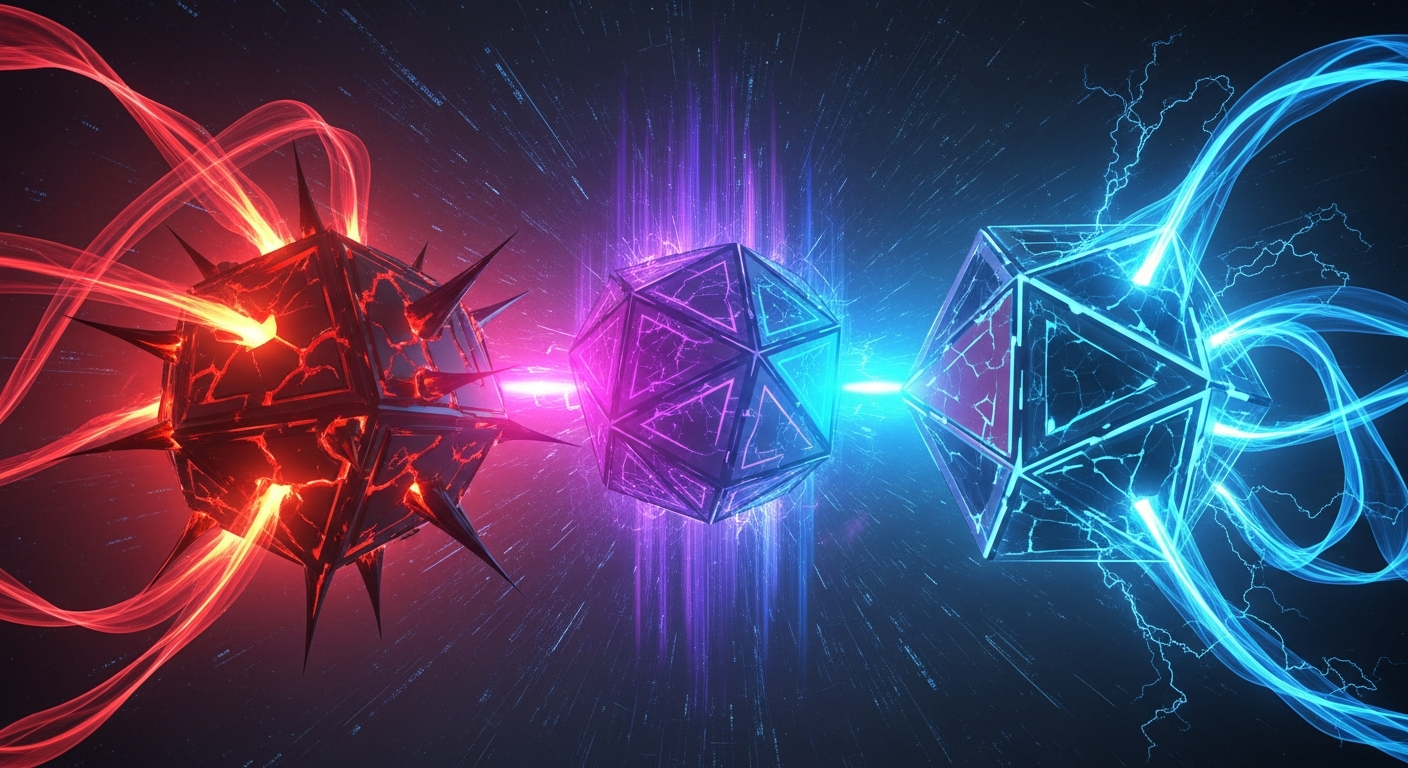 Representação conceitual da guerra entre gigantes da tecnologia no mercado de IA, com peças de xadrez representando OpenAI, Google e Amazon